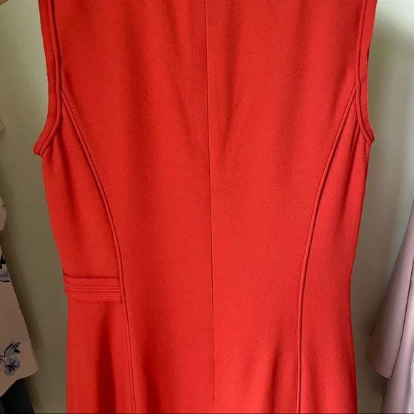 Hugo Boss Red Sheath Mini Dress Crew Neck Sleeveless - Picture 6 of 7